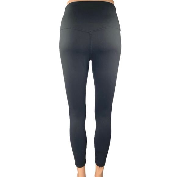 Quince Black Skinny Leg High Waist Activewear Workout Yoga Leggings Pants Size M - Picture 3 of 4